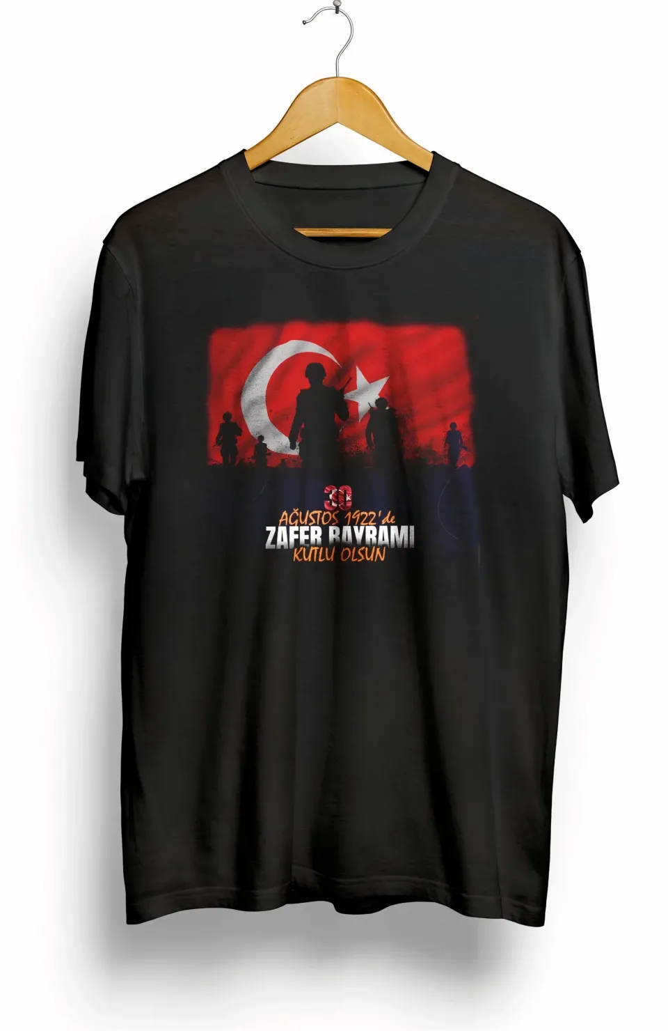30 Ağustos Atatürk Baskılı T-shirt - Siyah Somersan Giyim | Kadın, Erkek ve Çocuk Moda