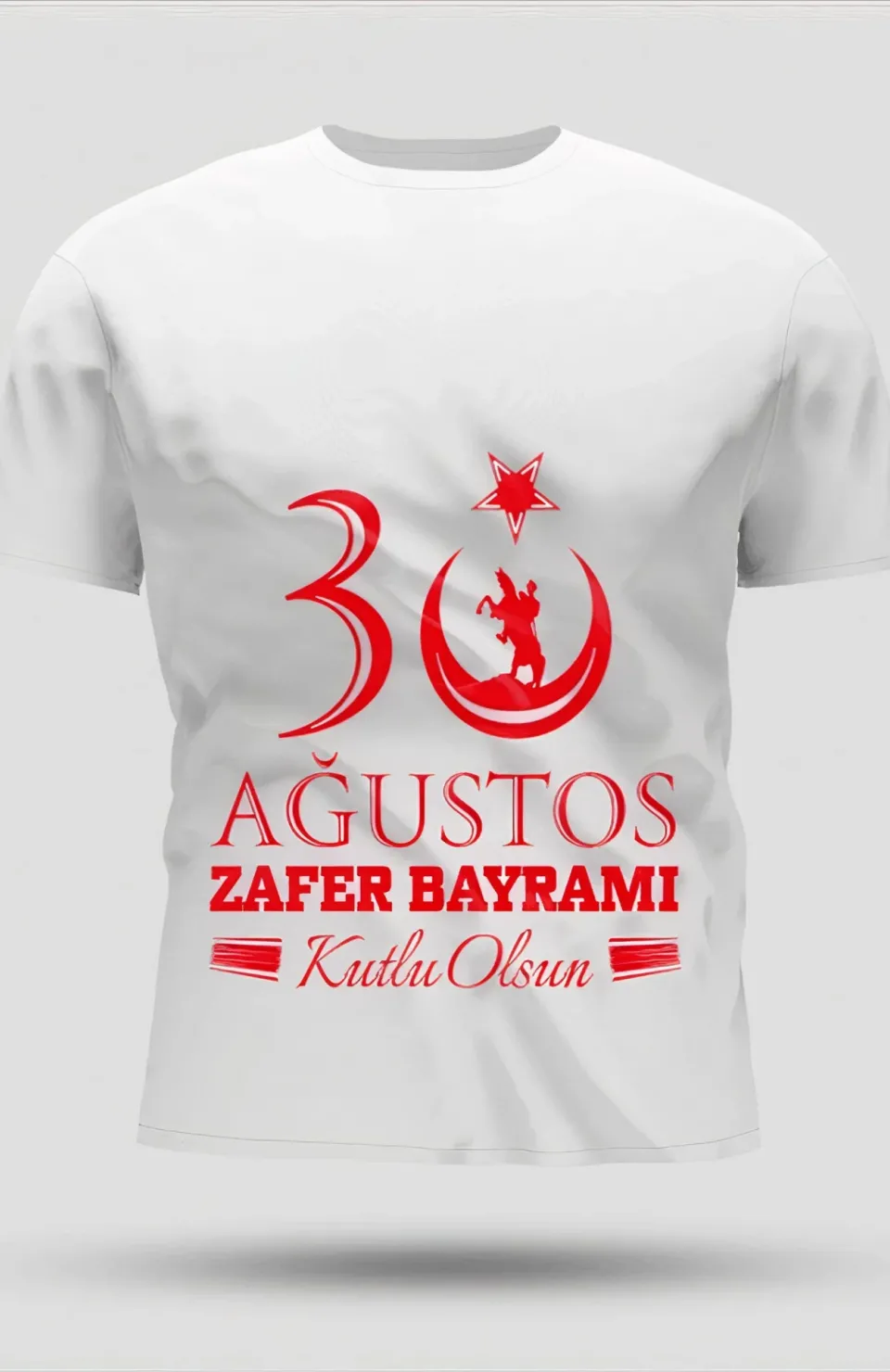 30 Ağustos Oversize Baskılı T-shirt - Beyaz Somersan Giyim | Kadın, Erkek ve Çocuk Moda