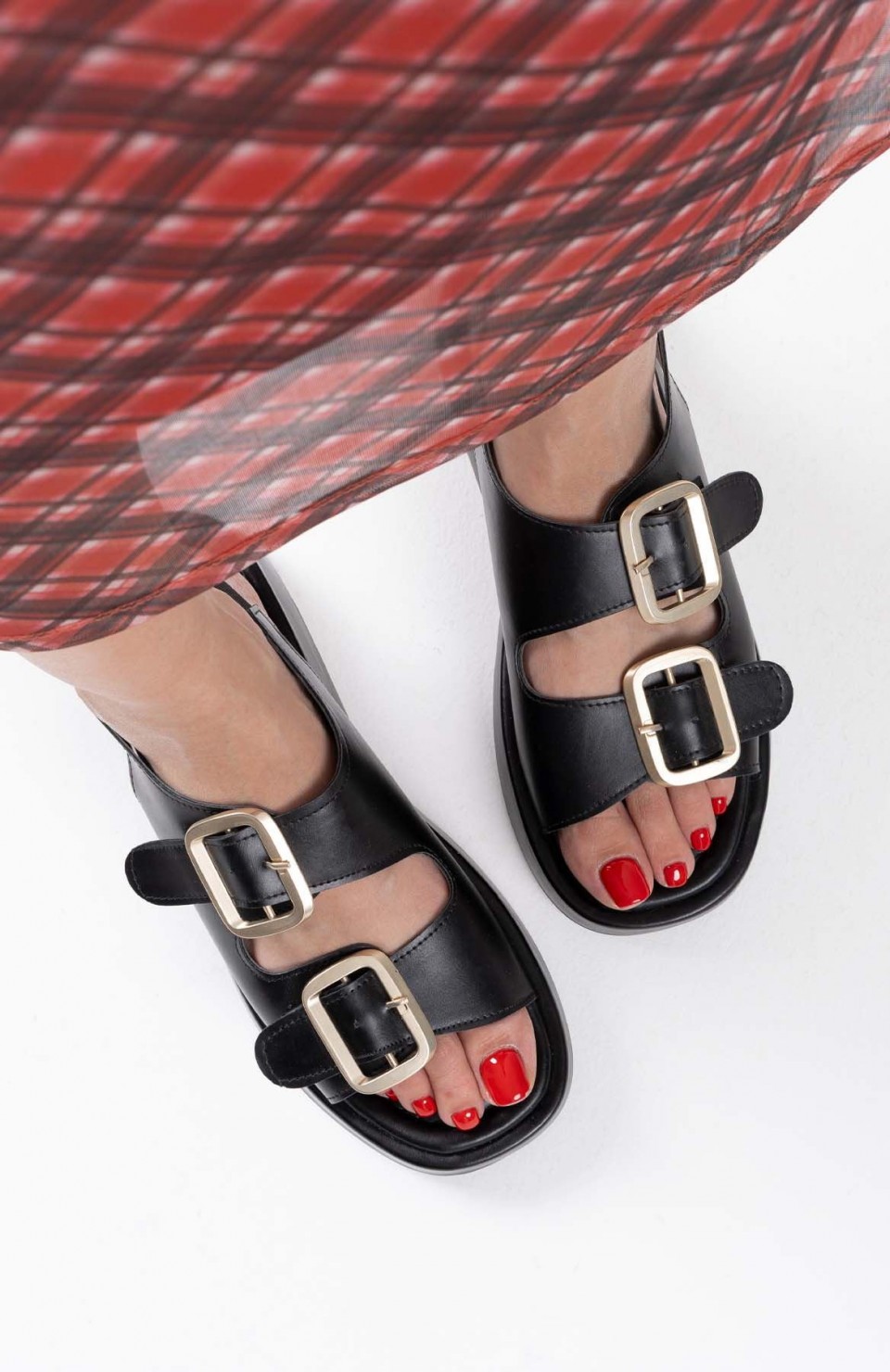 Siyah Cilt Kadın Sandalet TR17MY02A Somersan Giyim | Kadın, Erkek ve Çocuk Moda