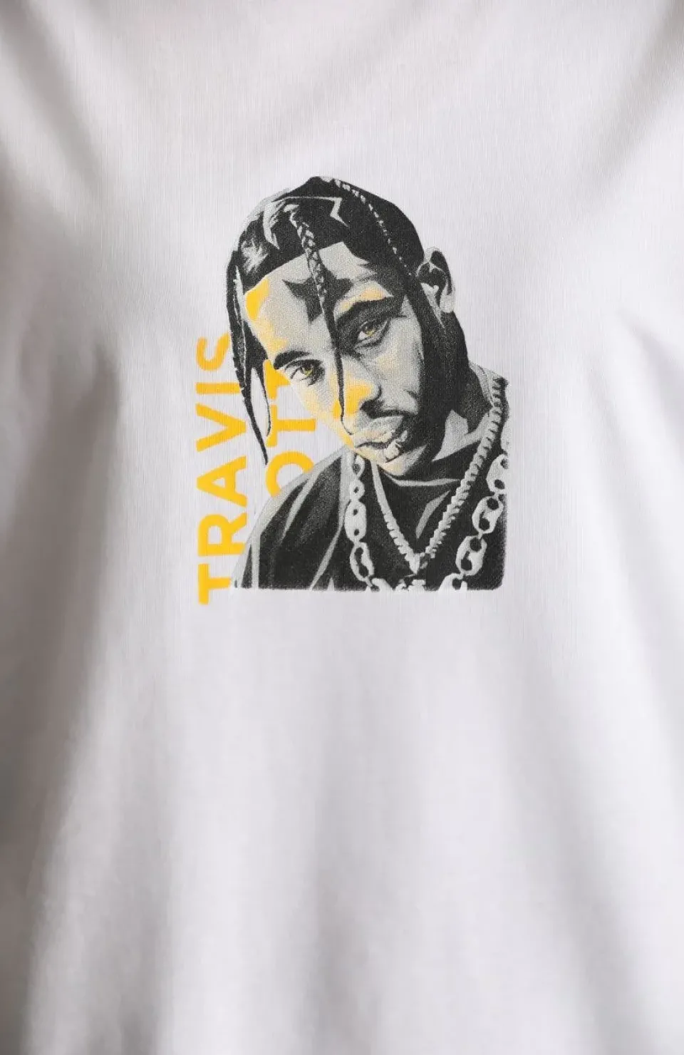 Unisex Baskılı Oversize T-Shirt - Beyaz