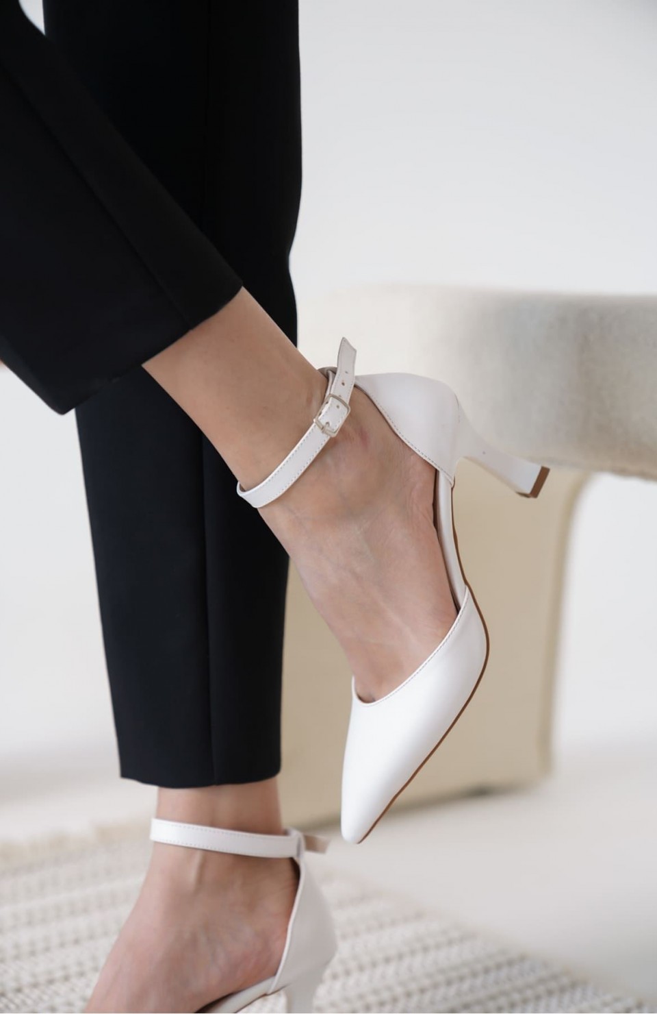 Kadın Beyaz Topuklu Ayakkabı TR12MS01B Somersan Giyim | Kadın, Erkek ve Çocuk Moda