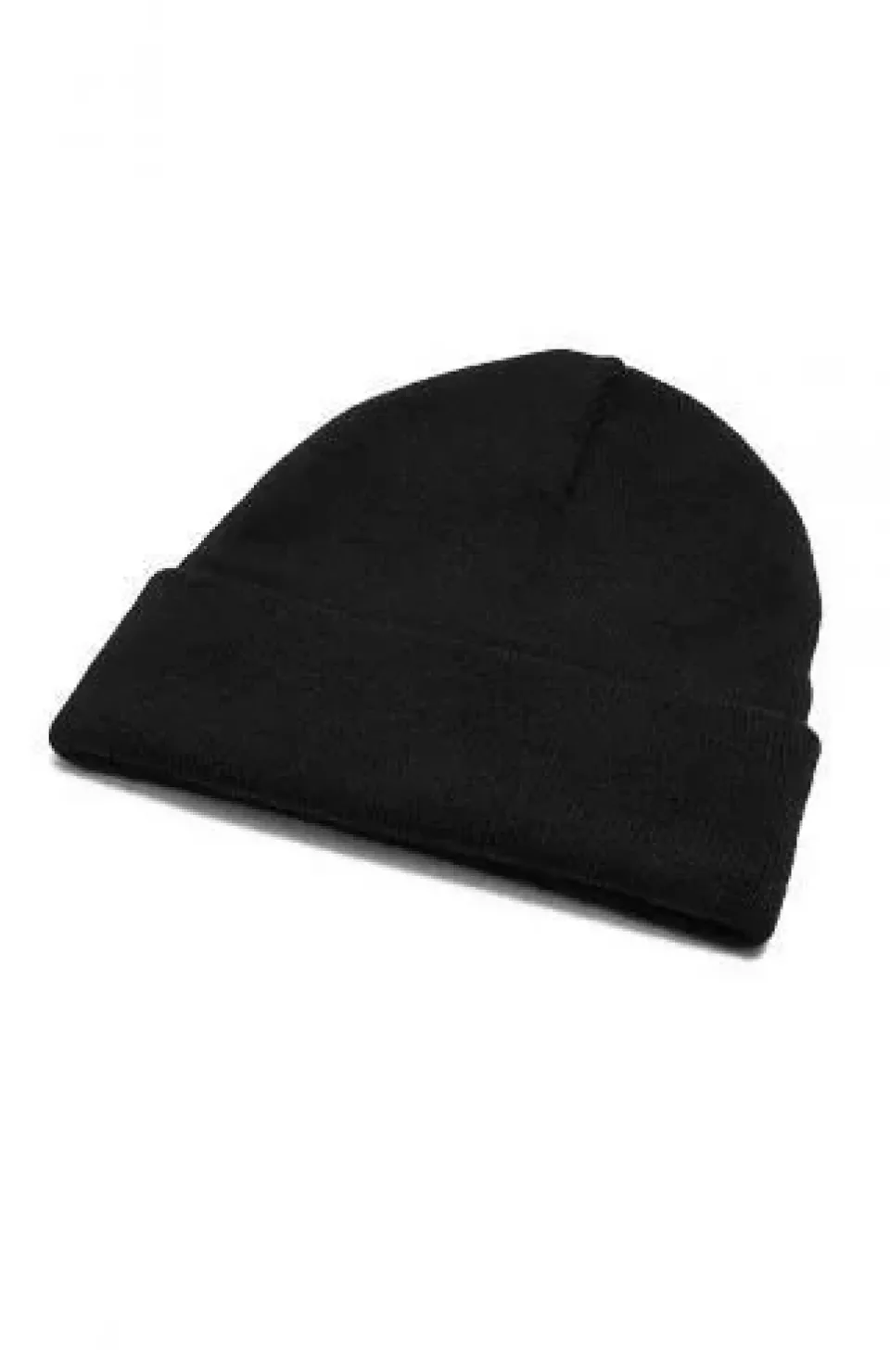 Erkek Katlamalı Basic Bere - Siyah