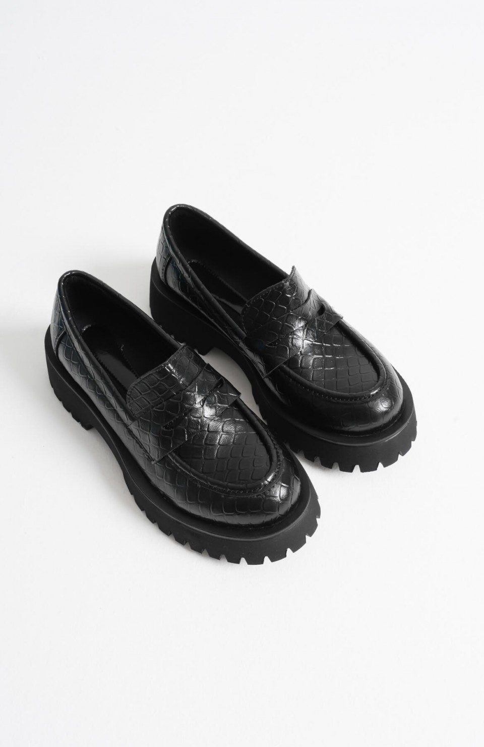 Kadın Günlük Siyah Kroko Loafer Ayakkabı TR10MS02G Somersan Giyim | Kadın, Erkek ve Çocuk Moda