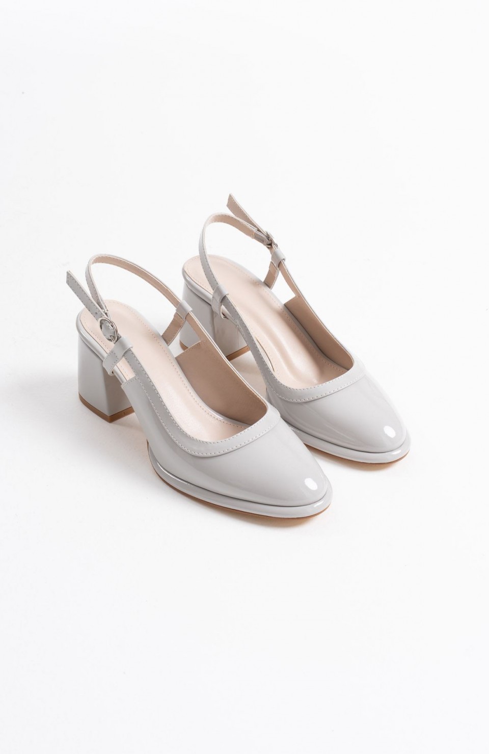 Gri Rugan Kadın Topuklu Ayakkabı TR18MS17C Somersan Giyim | Kadın, Erkek ve Çocuk Moda