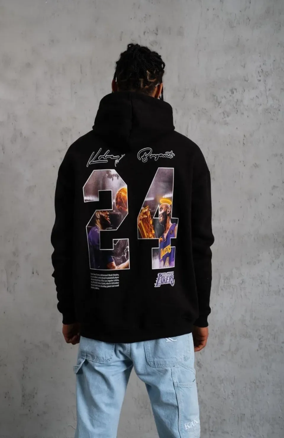 Erkek Baskılı Oversize Üç İplik Kapüşonlu Sweatshirt - Siyah Somersan Giyim | Kadın, Erkek ve Çocuk Moda