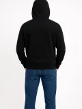 Erkek Üç İplik Kapüşonlu Kanguru Cepli SweatShirt hoodie - Siyah