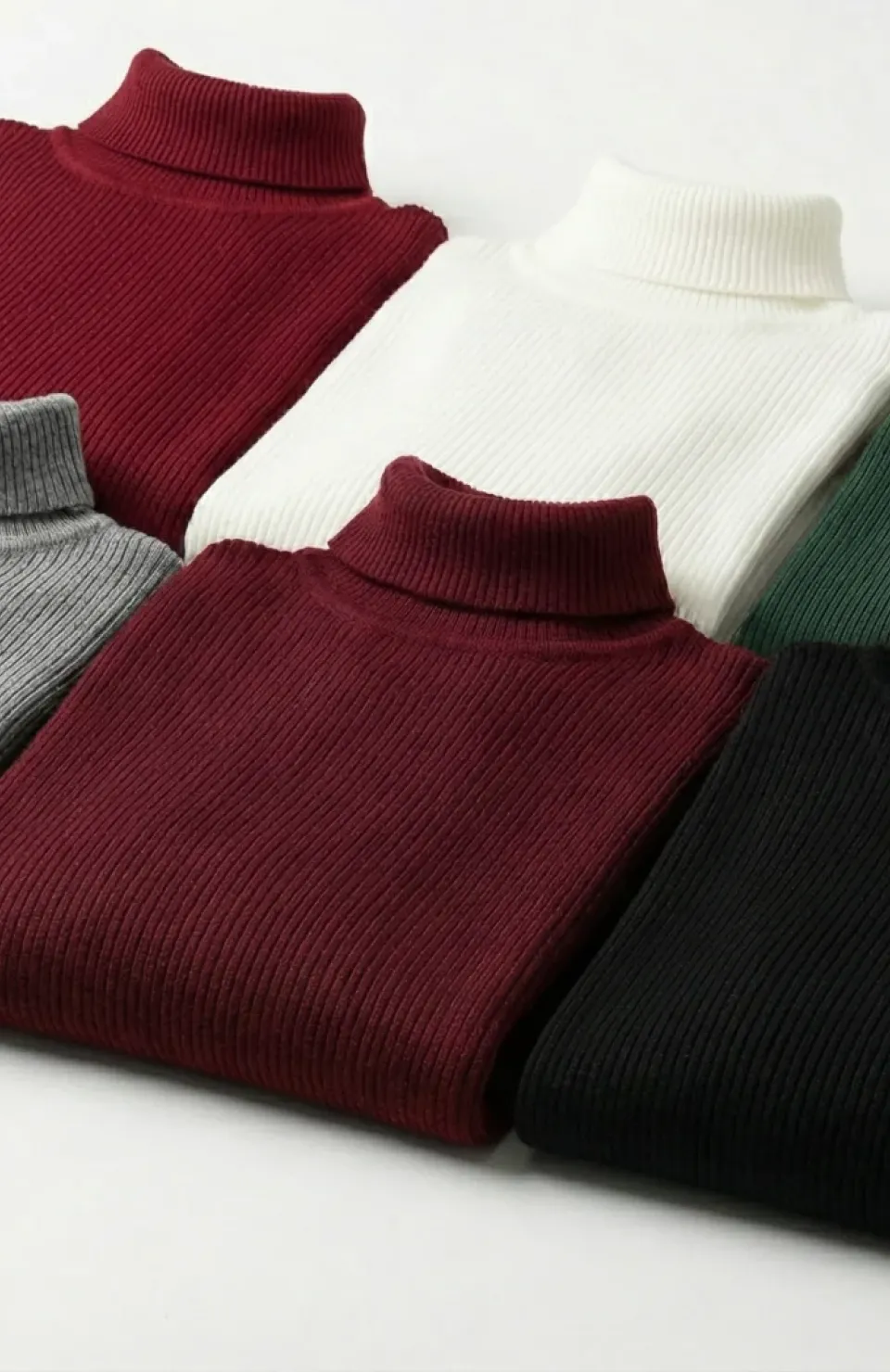 6lı Siyah, Beyaz, Bordo, Gri, Haki Unisex Kaşkorse Boğazlı Full Likralı Fitilli Body Kazak Somersan Giyim | Kadın, Erkek ve Çocuk Moda