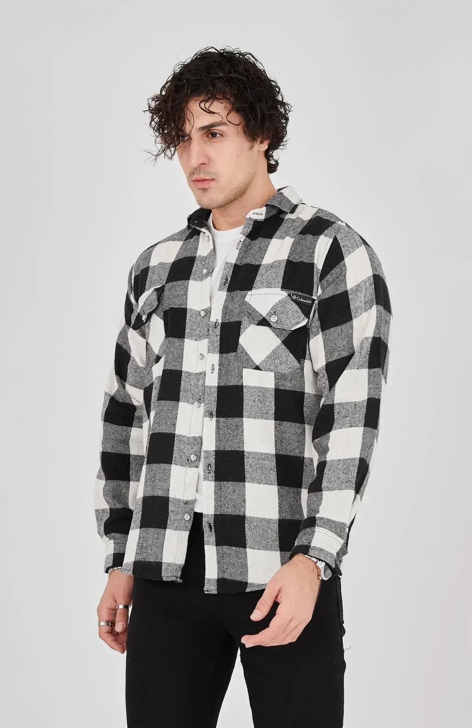 Erkek Oduncu Gömlek – Uzun Kollu, Şardonlu Kumaş, Kareli Desen, Regular Fit, Manşetli, Çift Cepli, Rahat Günlük Bahar & Kış Stil - Siyah Somersan Giyim | Kadın, Erkek ve Çocuk Moda