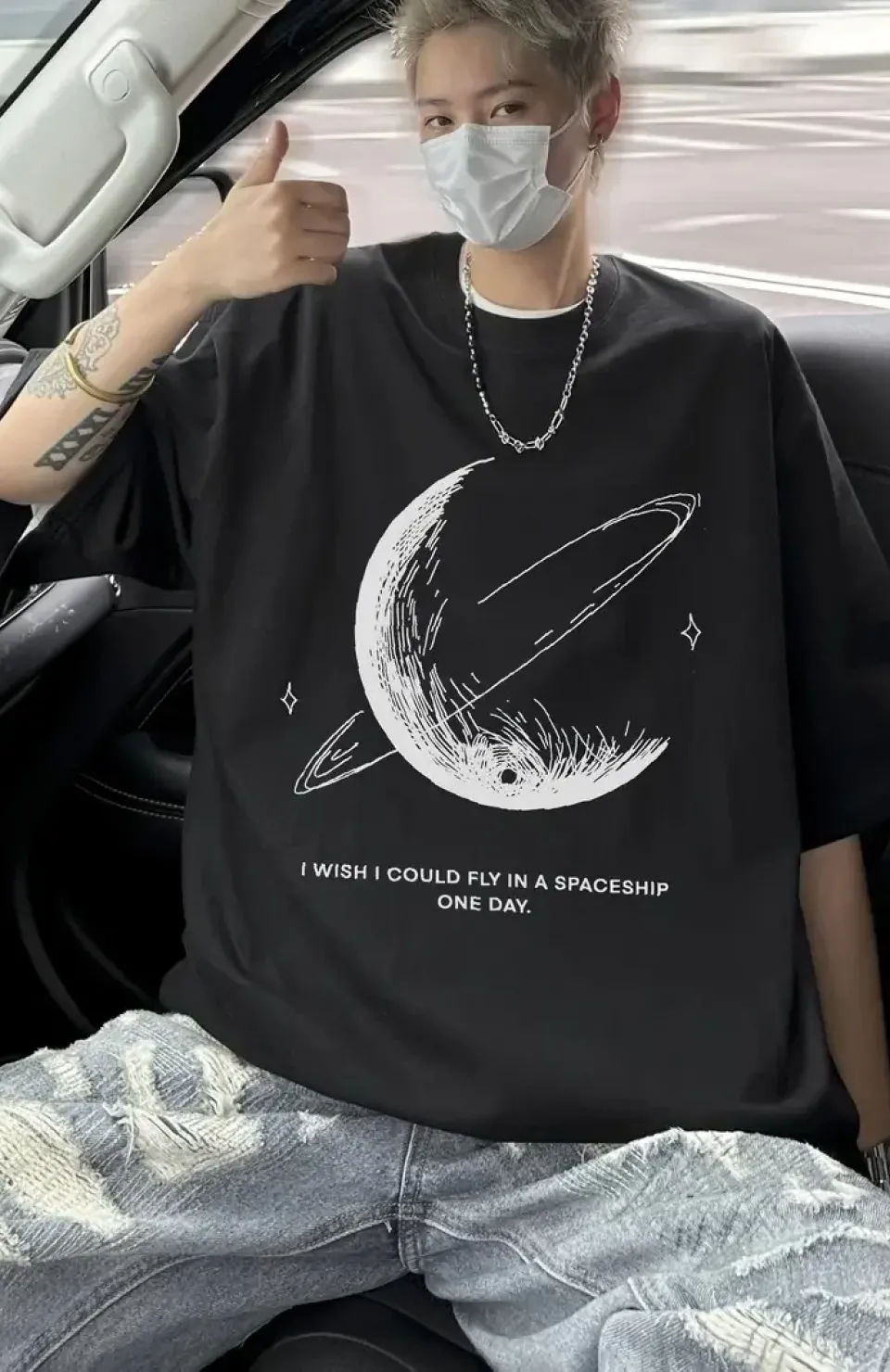 Erkekler için Siyah Tişört Grafik Genç Emo Vintage Gotik Rahat Büyük Beden Kısa Kollu Tişört Giysi Üst- Siyah