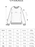 Unisex Üç İplik Parçalı Yakalı SweatShirt - Siyah