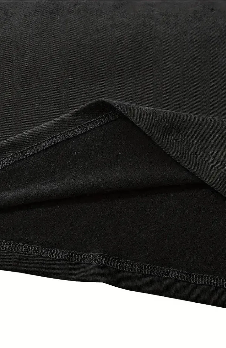 fiyonk Ön Arka baskılı siyah oversize unisex Kısa Kol t-shirt- Siyah