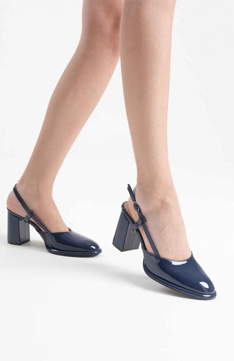 Lacivert Rugan Kadın Topuklu Ayakkabı TR18MS18C Somersan Giyim | Kadın, Erkek ve Çocuk Moda