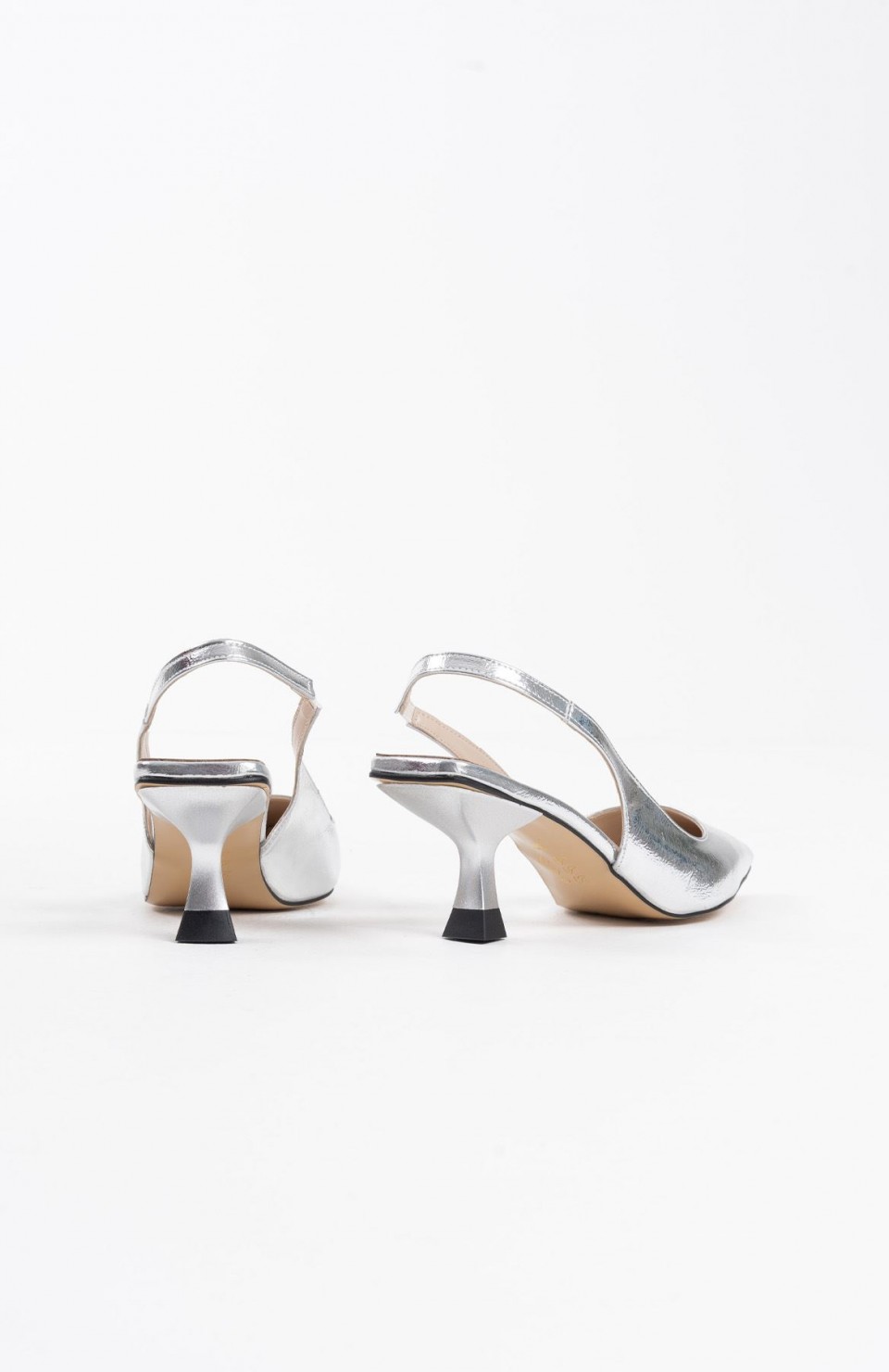 Kadın Gümüş Kırışık Rugan Topuklu Ayakkabı TR08MS08D Somersan Giyim | Kadın, Erkek ve Çocuk Moda