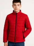 Erkek Çocuk Şişme Mont Hafif ve Sıcak Tutucu Kışlık Fermuarlı Su İtici Rahat Günlük Mont Kapüşonuz Modern Tasarım - Kırmızı Somersan Giyim | Kadın, Erkek ve Çocuk Moda