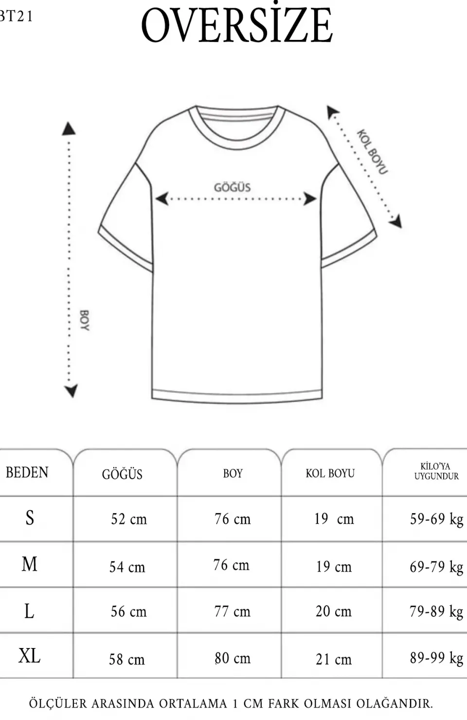 Unisex Bisiklet Yaka Baskılı Oversize T-Shirt - Beyaz