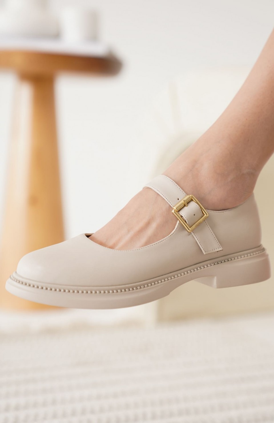 Bej Gunluk Mary Jane Ayakkabı TR09MS01E Somersan Giyim | Kadın, Erkek ve Çocuk Moda