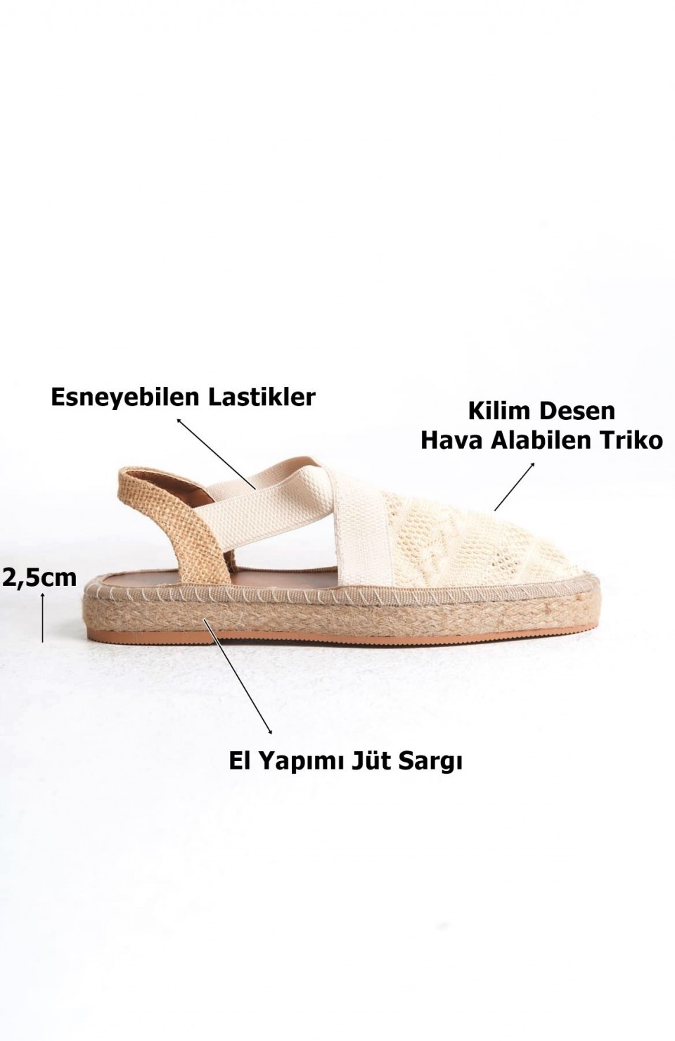 Kadın Bej Espadril Ayakkabı TR19MY01C Somersan Giyim | Kadın, Erkek ve Çocuk Moda