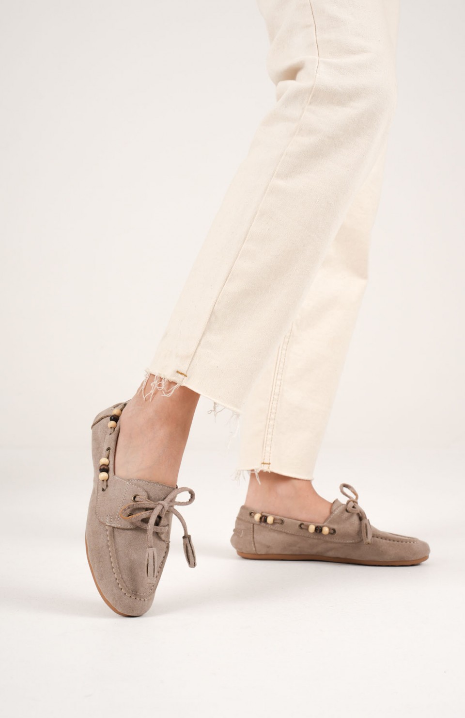 Kadın Vizon Boncuklu Günlük Süet Ayakkabı TR27MS07D Somersan Giyim | Kadın, Erkek ve Çocuk Moda