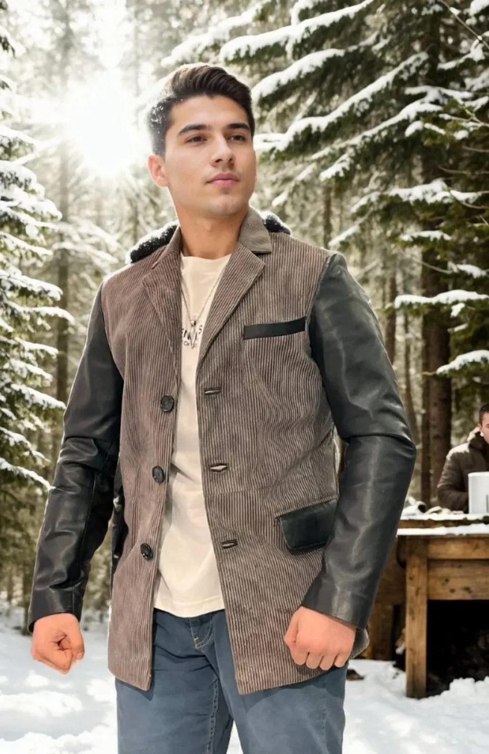 Erkek Nubuk Deri Ceket - Siyah Somersan Giyim | Kadın, Erkek ve Çocuk Moda