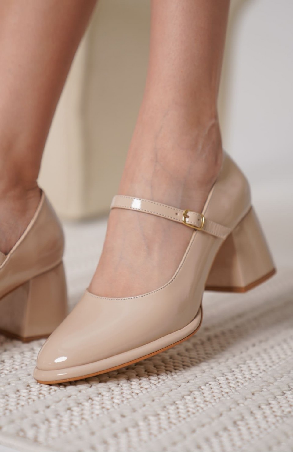 Nude Rugan Kadın Topuklu Ayakkabı TR18MS07B Somersan Giyim | Kadın, Erkek ve Çocuk Moda