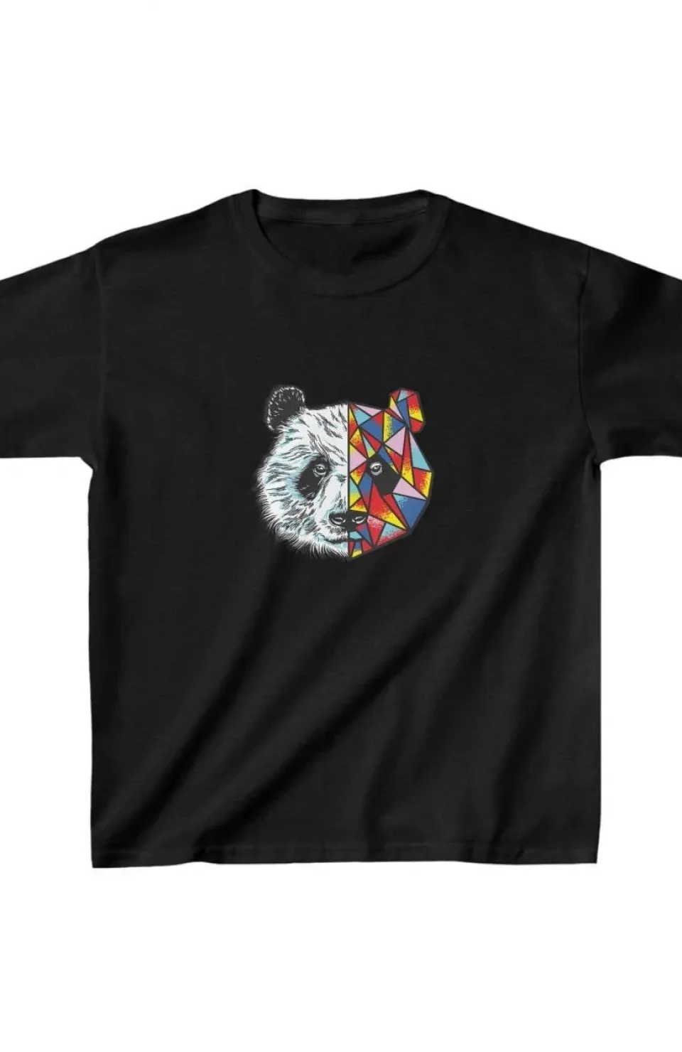 Unisex Çocuk Baskılı T-Shirt - Siyah