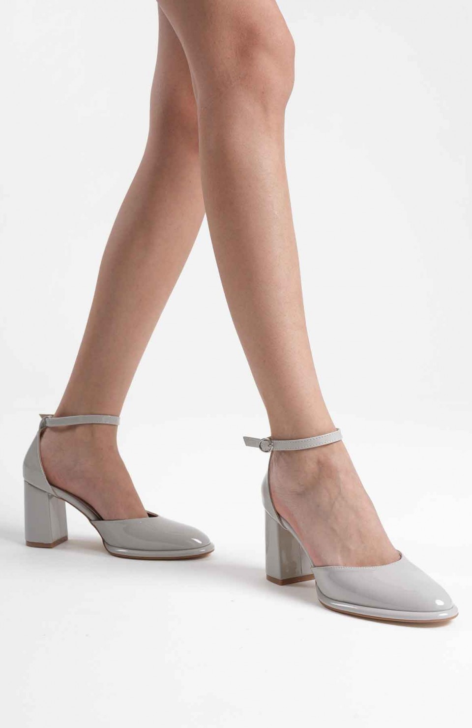 Gri Rugan Kadın Topuklu Ayakkabı TR18MS04D Somersan Giyim | Kadın, Erkek ve Çocuk Moda