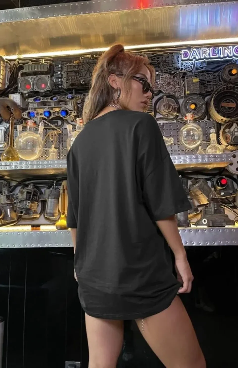 Baskılı Kadın T-shirt - Siyah