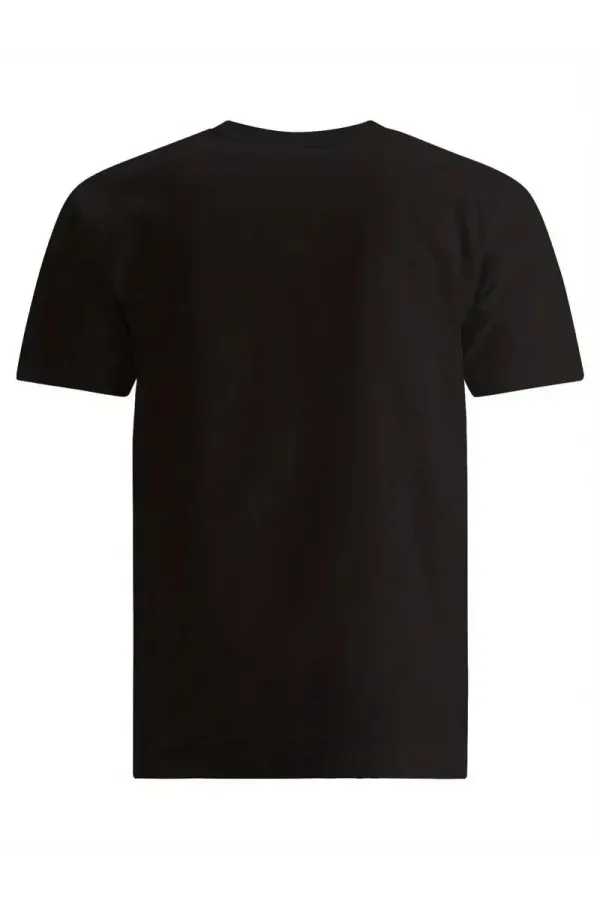 20/1 Penye Compack SPACEBALLS Erkek Baskılı Oversize Bisiklet Yaka Kısa Kol Yazlık T-shirt - Siyah