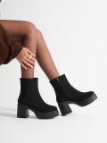 Kadın Siyah Süet Topuklu Bot TR08MK13D Somersan Giyim | Kadın, Erkek ve Çocuk Moda