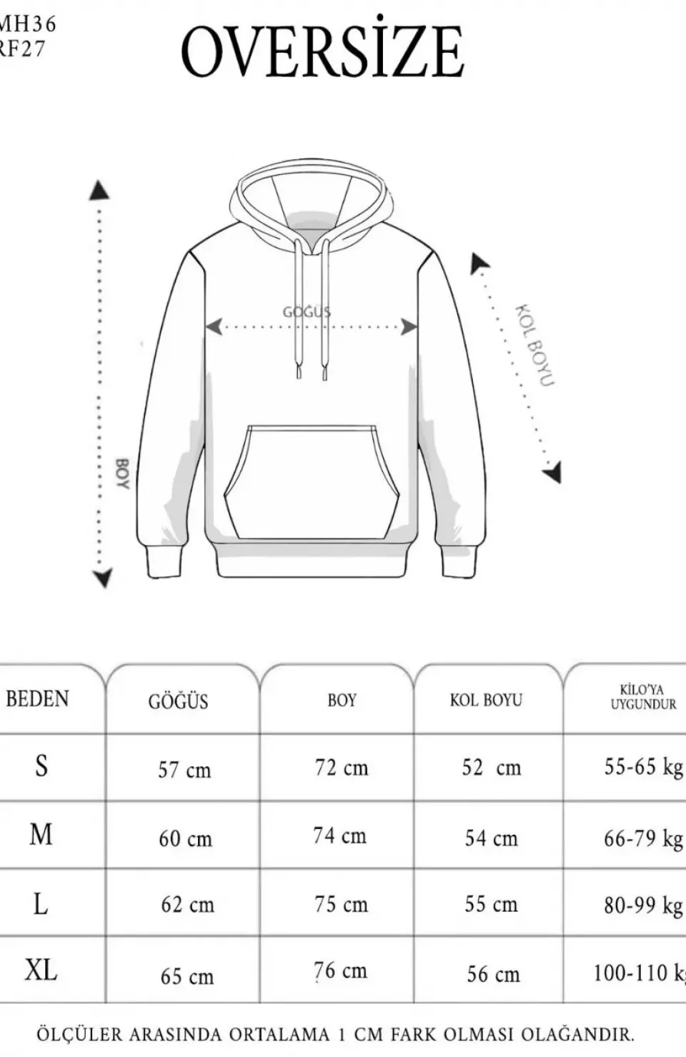 Double Oversize Kapşonlu Nakışlı SweatShirt - Füme