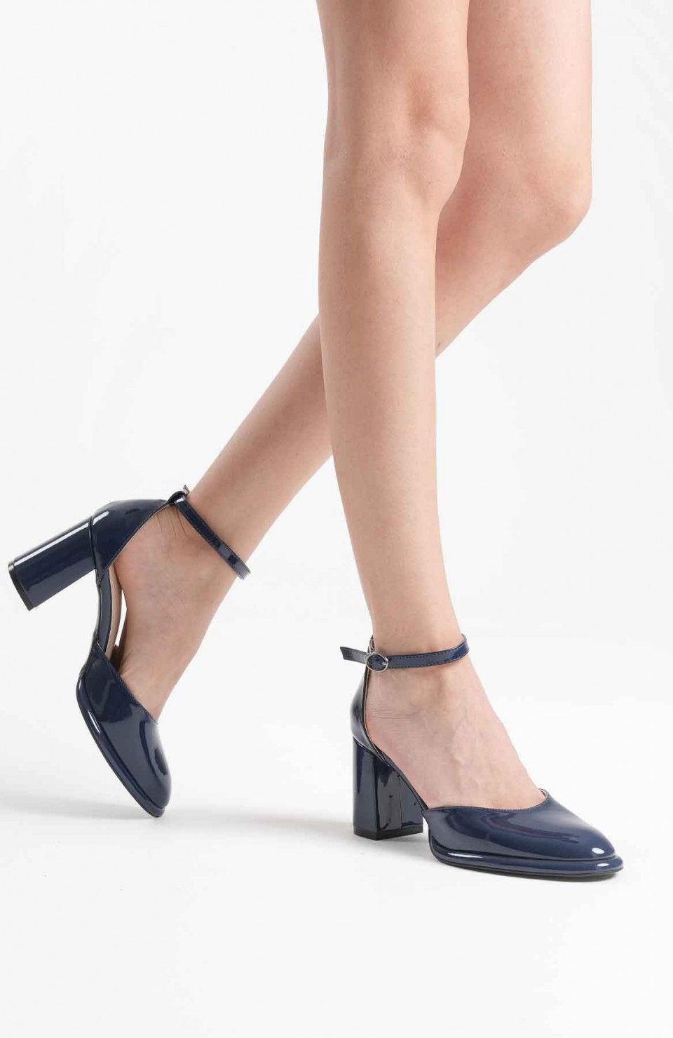 Lacivert Rugan Kadın Topuklu Ayakkabı TR18MS04C Somersan Giyim | Kadın, Erkek ve Çocuk Moda