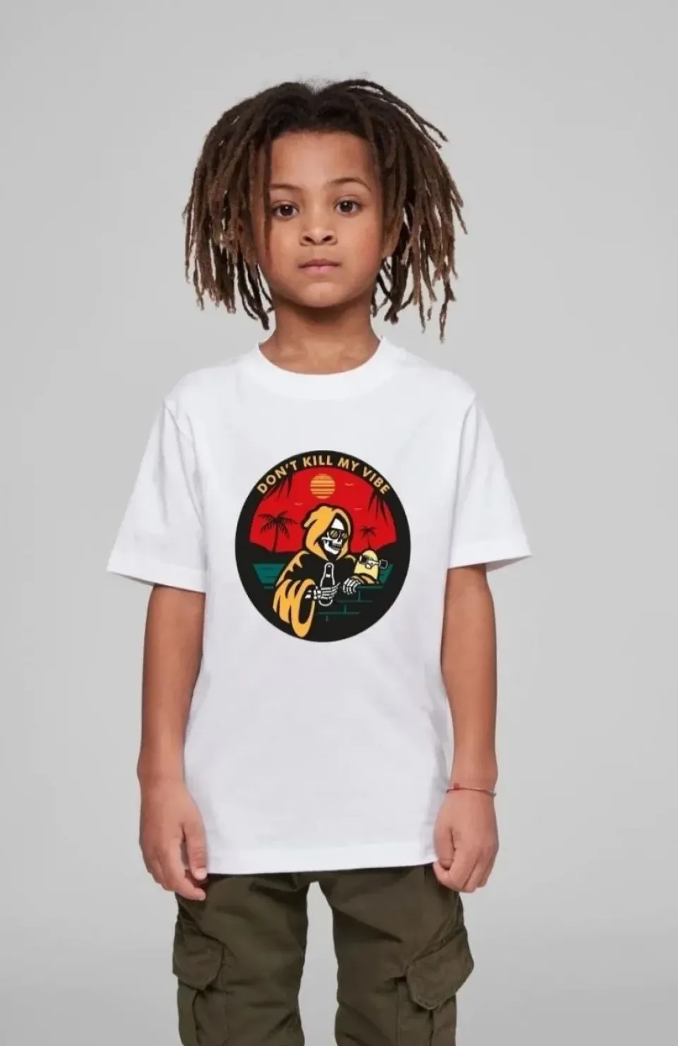 Çocuk Unisex Baskılı T-Shirt - Beyaz Somersan Giyim | Kadın, Erkek ve Çocuk Moda