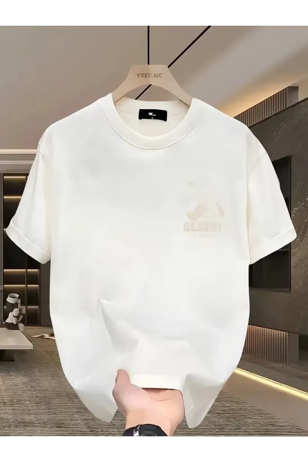 Geniş Kesim Pamuklu Tişört - 