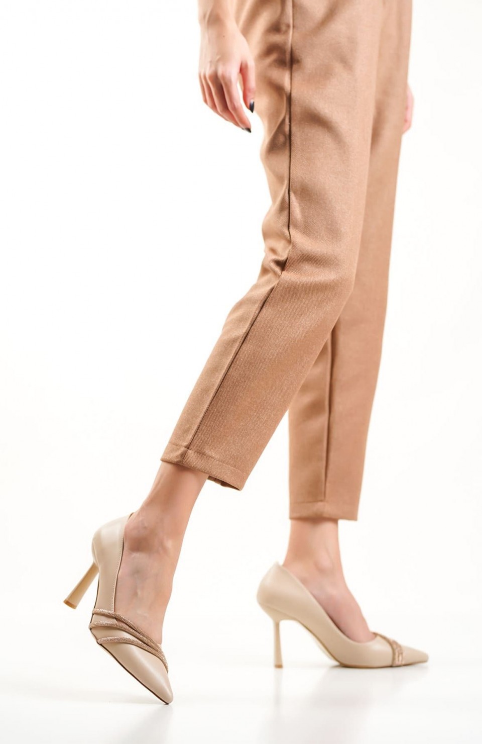 Nude Taşlı Kadın Ayakkabı TR08MS14C Somersan Giyim | Kadın, Erkek ve Çocuk Moda