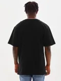 Unisex Baskılı Oversize T-Shirt - Siyah