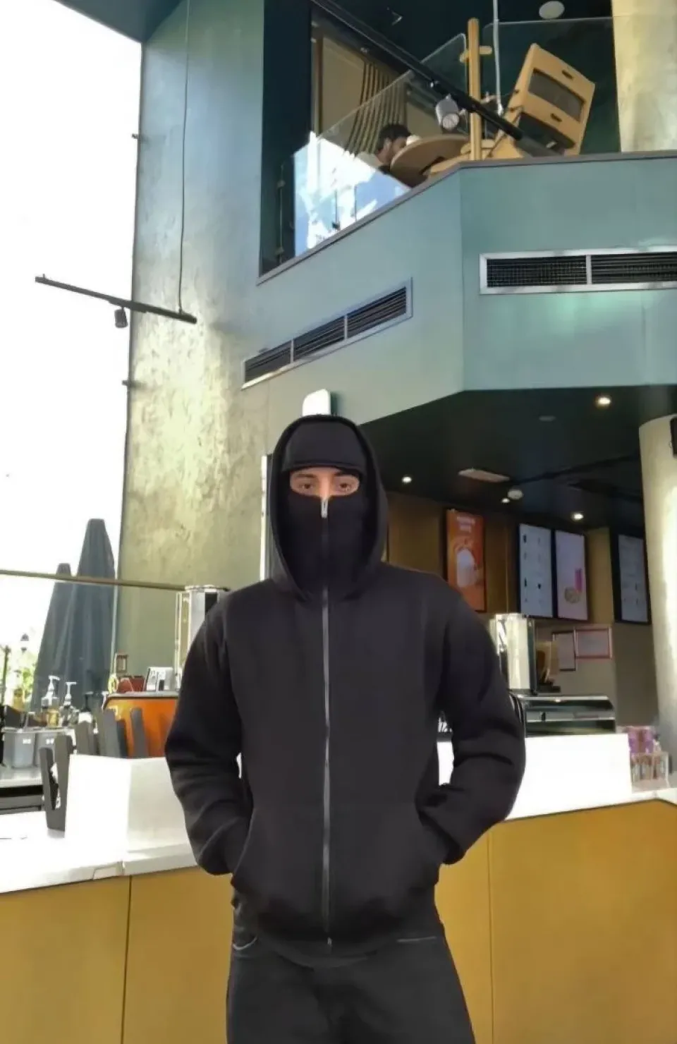 Samuray ZIP Fermuarlı Kapüşonlu SweatShirt- Siyah