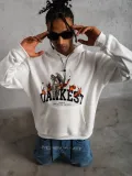 Erkek DANKES Baskılı Kapüşonlu Sweat - Beyaz