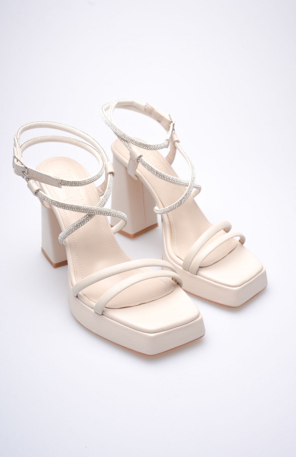 Kadın Bej Topuklu Sandalet TR12MY02C Somersan Giyim | Kadın, Erkek ve Çocuk Moda