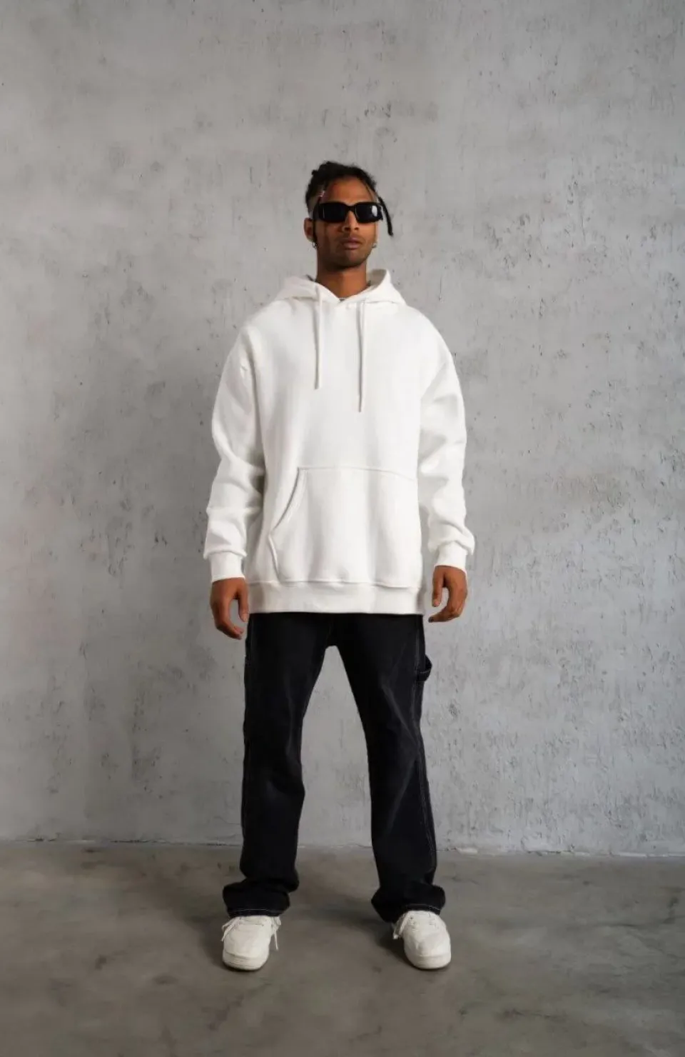 3 İplik Kapşonlu Sweatshirt hoodie - Beyaz Somersan Giyim | Kadın, Erkek ve Çocuk Moda