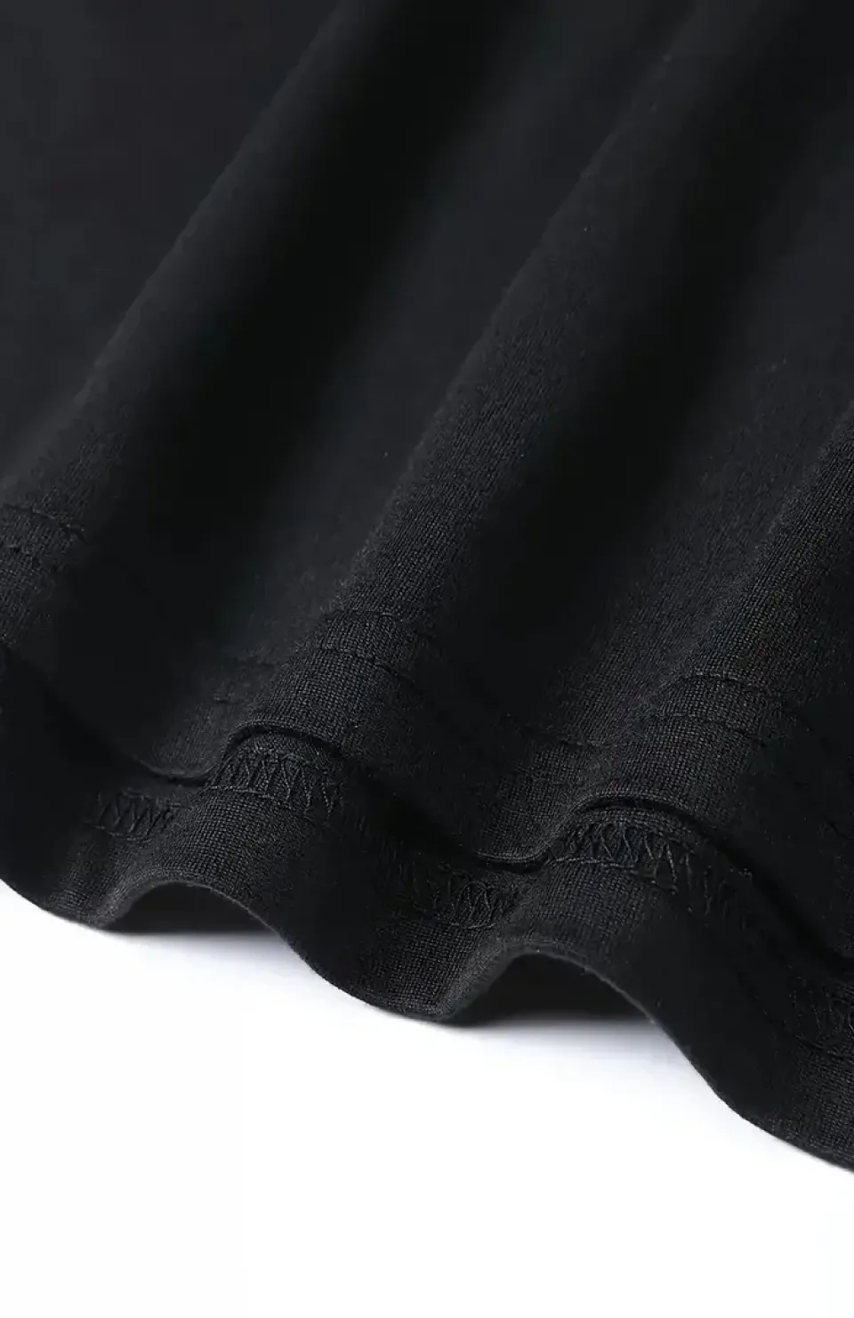 20/1 Penye Compack Baskılı Oversize Bisiklet Yaka Kısa Kol T-shirt - Siyah