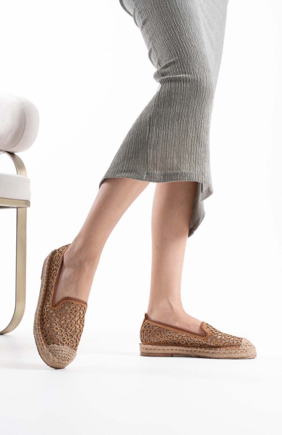 Kadın Taba Espadril Ayakkabı TR35MY07C Somersan Giyim | Kadın, Erkek ve Çocuk Moda