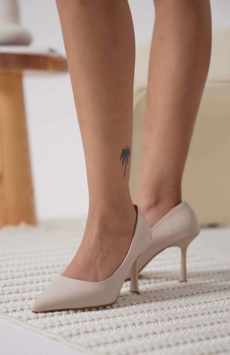 Kadın Mat Bej Stiletto TR08MS26B Somersan Giyim | Kadın, Erkek ve Çocuk Moda