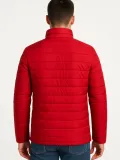 Erkek Bomber Mont Ceket – Su İtici Kumaş, Kapitone Astarlı, Fermuarlı, Kışlık - Kırmızı