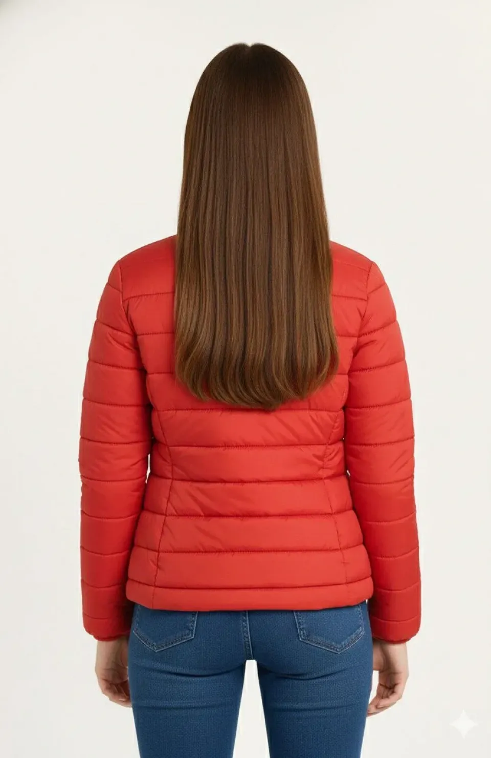 Kız Çocuk Şişme Mont Hafif ve Sıcak Tutucu Kışlık Fermuarlı Su İtici Rahat Günlük Mont Kapüşonuz Modern Tasarım - Kırmızı Somersan Giyim | Kadın, Erkek ve Çocuk Moda