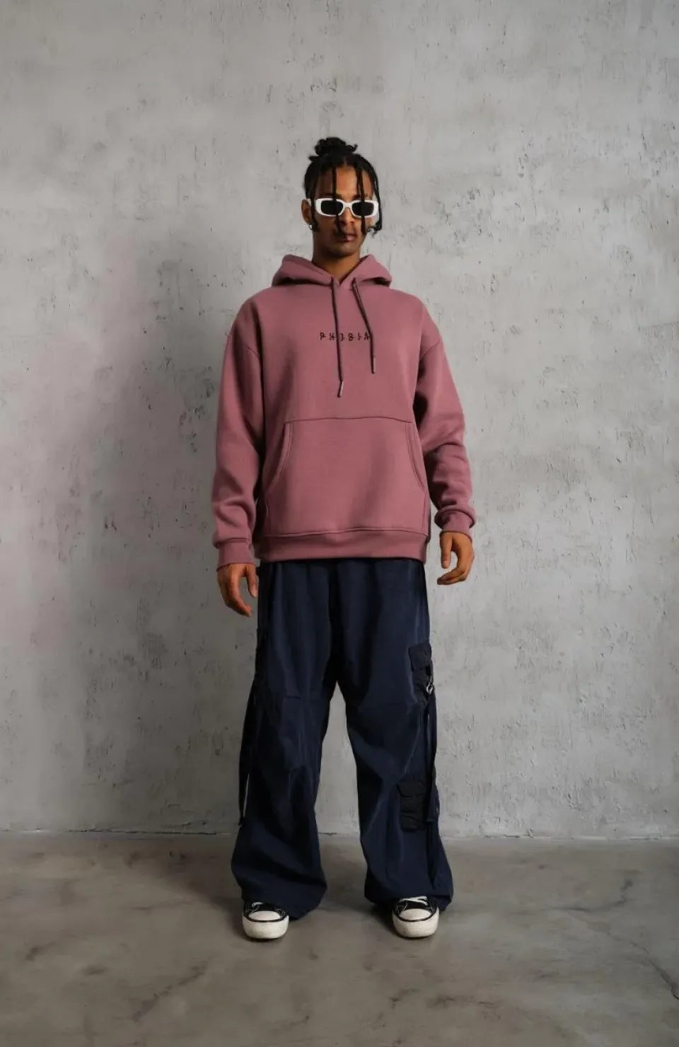 Erkek Astronot Baskılı Kapüşonlu Sweat - Gül Kurusu Somersan Giyim | Kadın, Erkek ve Çocuk Moda