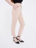 Kadın Tam Kalıp Basic Eşofman Pantolon - Bej