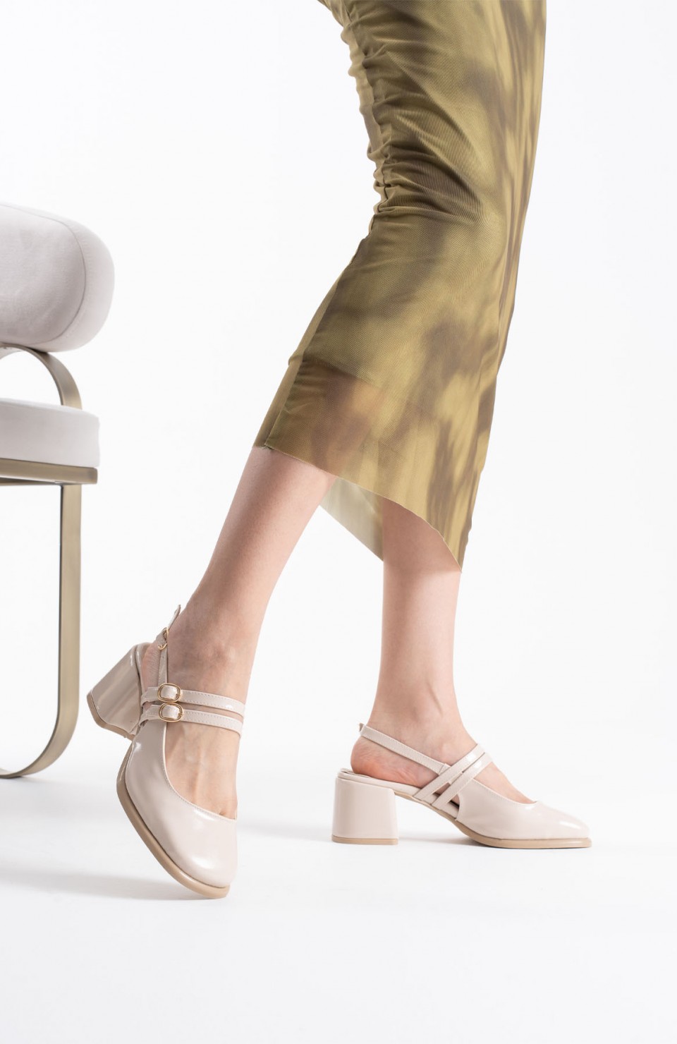 Bej Rugan Kadın Topuklu Ayakkabı TR02MS03B Somersan Giyim | Kadın, Erkek ve Çocuk Moda