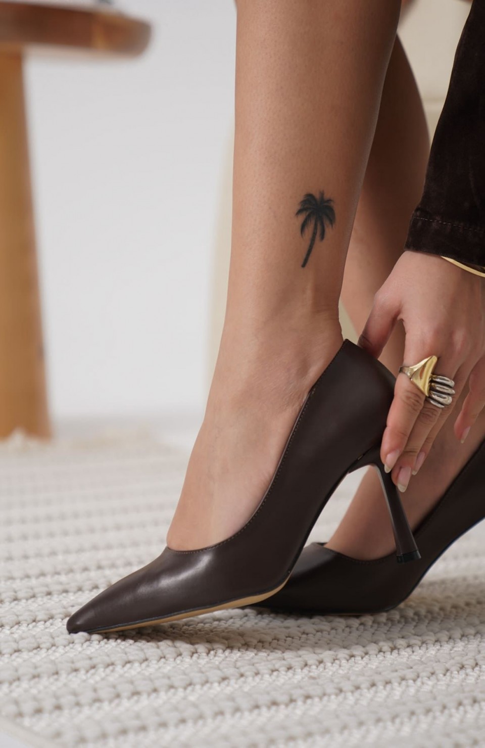 Kadın Acı Kahve Stiletto TR08MS26C Somersan Giyim | Kadın, Erkek ve Çocuk Moda