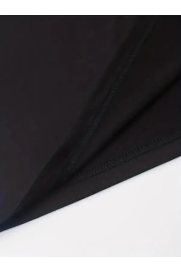 erkekler için Ön Arka Baskılı PERFECTLY günlük Kısa Kol tişört - Siyah