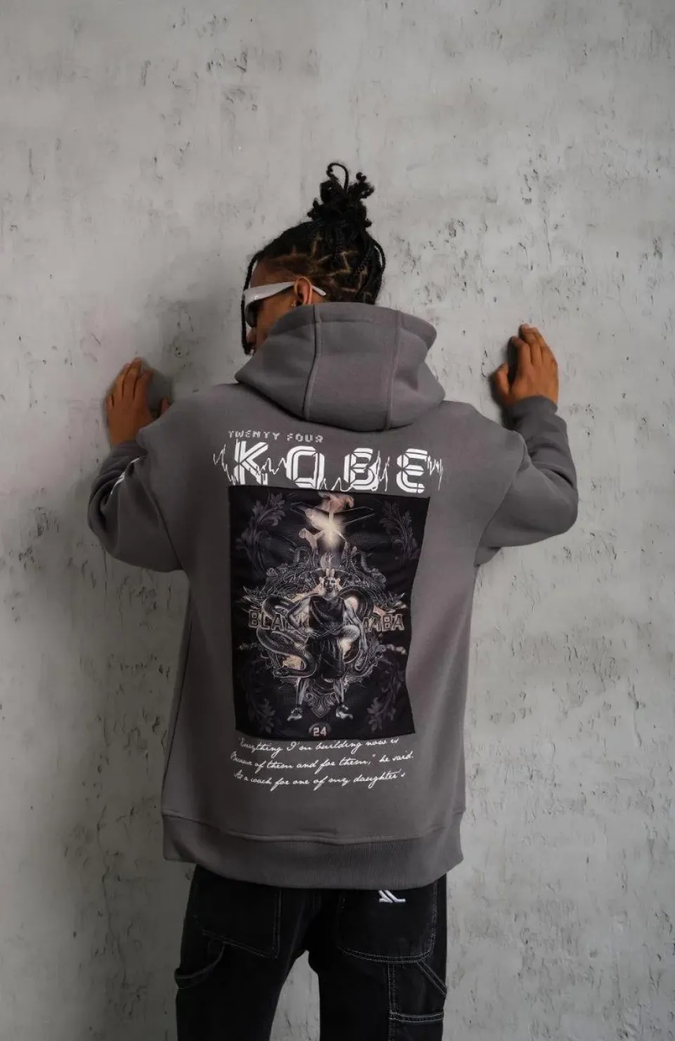 Erkek Baskılı Kapüşonlu Sweat - Gri Somersan Giyim | Kadın, Erkek ve Çocuk Moda